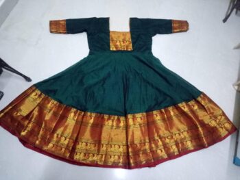 Green Narayanapet Long Frock