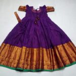 narayanapet long frock purple