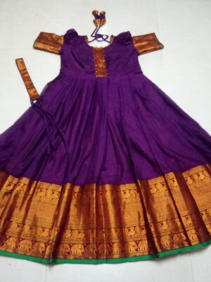 Purple Narayanapet LongFrock