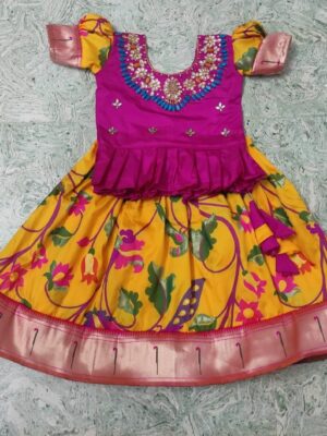 Yellow Peacock Pythani Skirt and Top